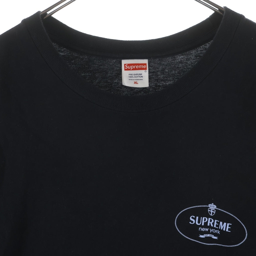 SUPREME(シュプリーム) 24AW Crest Tee クレスト ロゴ 両面プリント 半袖 Tシャツ カットソー ブラック