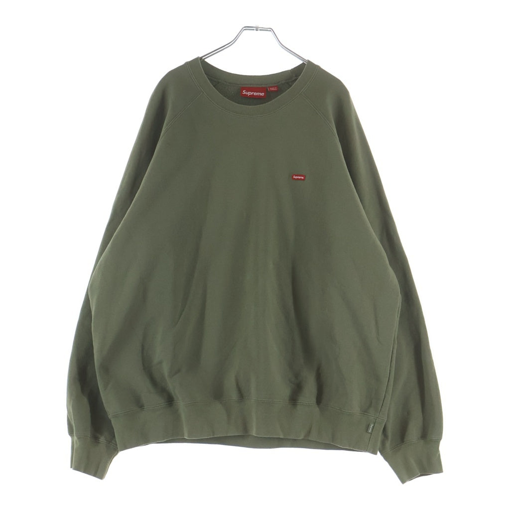 SUPREME(シュプリーム) 24SS Small Box Raglan Crewneck スモールボックスロゴ ラグランスリーブ クルーネック スウェットトレーナー カーキ