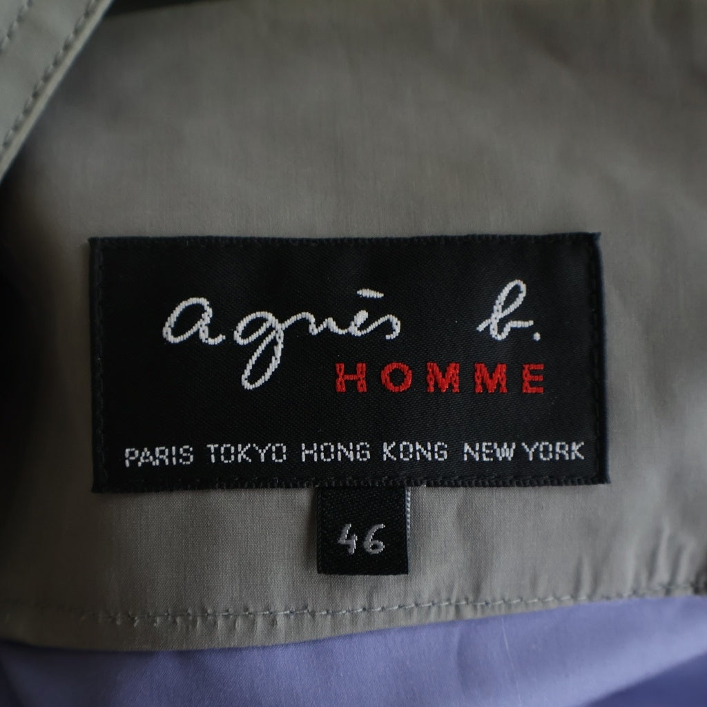 agnes b. homme(アニエスベーオム) ワークデザイン ロングコート グレー X629UM89