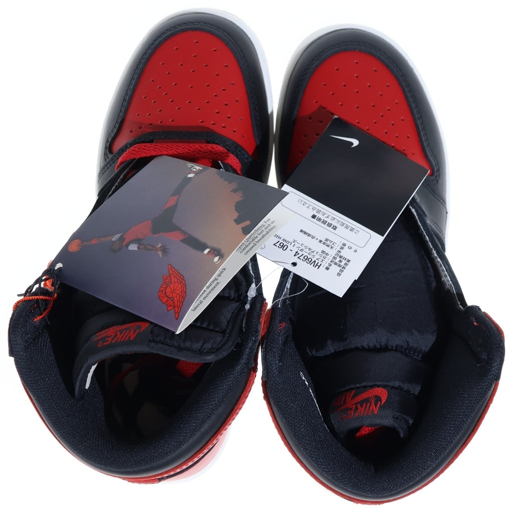 NIKE(ナイキ) AIR JORDAN 1 HIGH 85 BRED 2025 エアジョーダン 1 ブレッド ハイカットスニーカー レディース US5/23.5cm レッド/ブラック HV6674-067