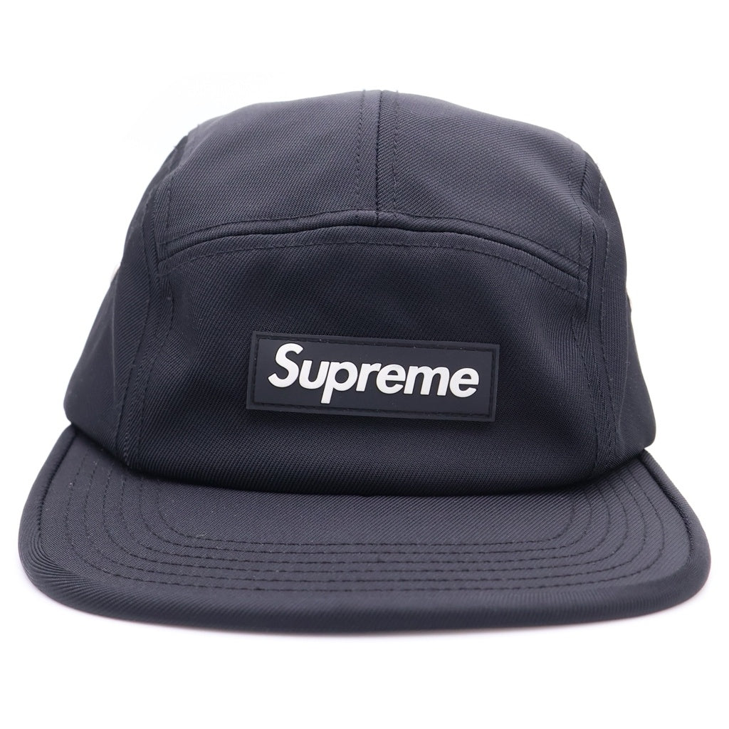 SUPREME(シュプリーム) Rubber Logo Camp Cap ラバーロゴキャンプキャップ ブラック