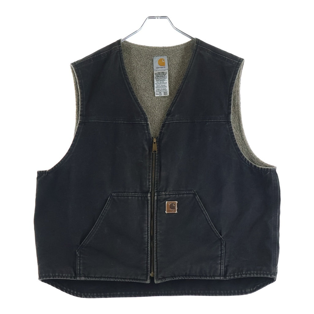 CARHARTT(カーハート) 00s COTTON DUCK ZIP VEST コットンダック ジップ 中綿 ベスト ブラック