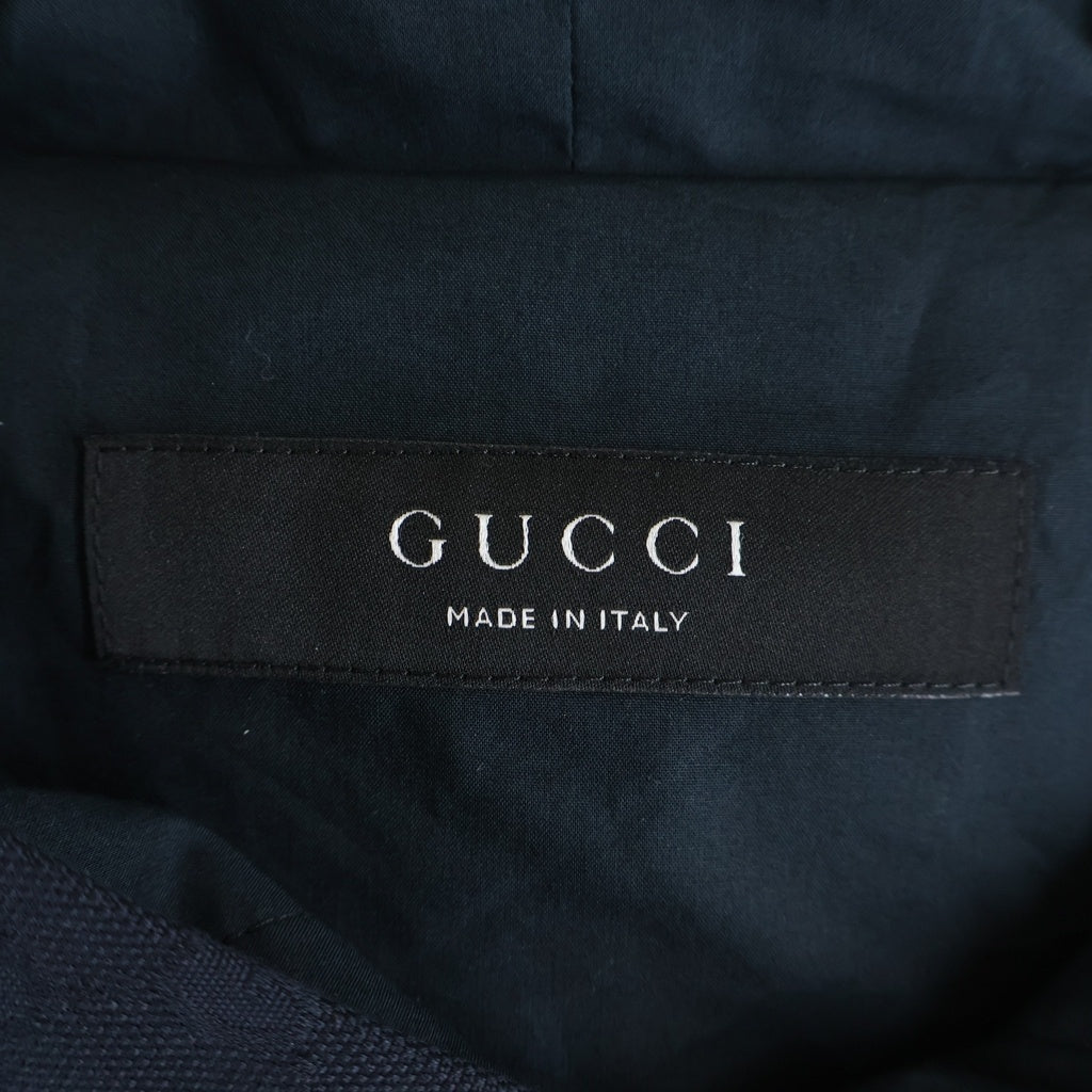GUCCI(グッチ) GGコットンキャンバス ジップジャケット パーカー フーディー ブラック 874486 ZAUR4 4013