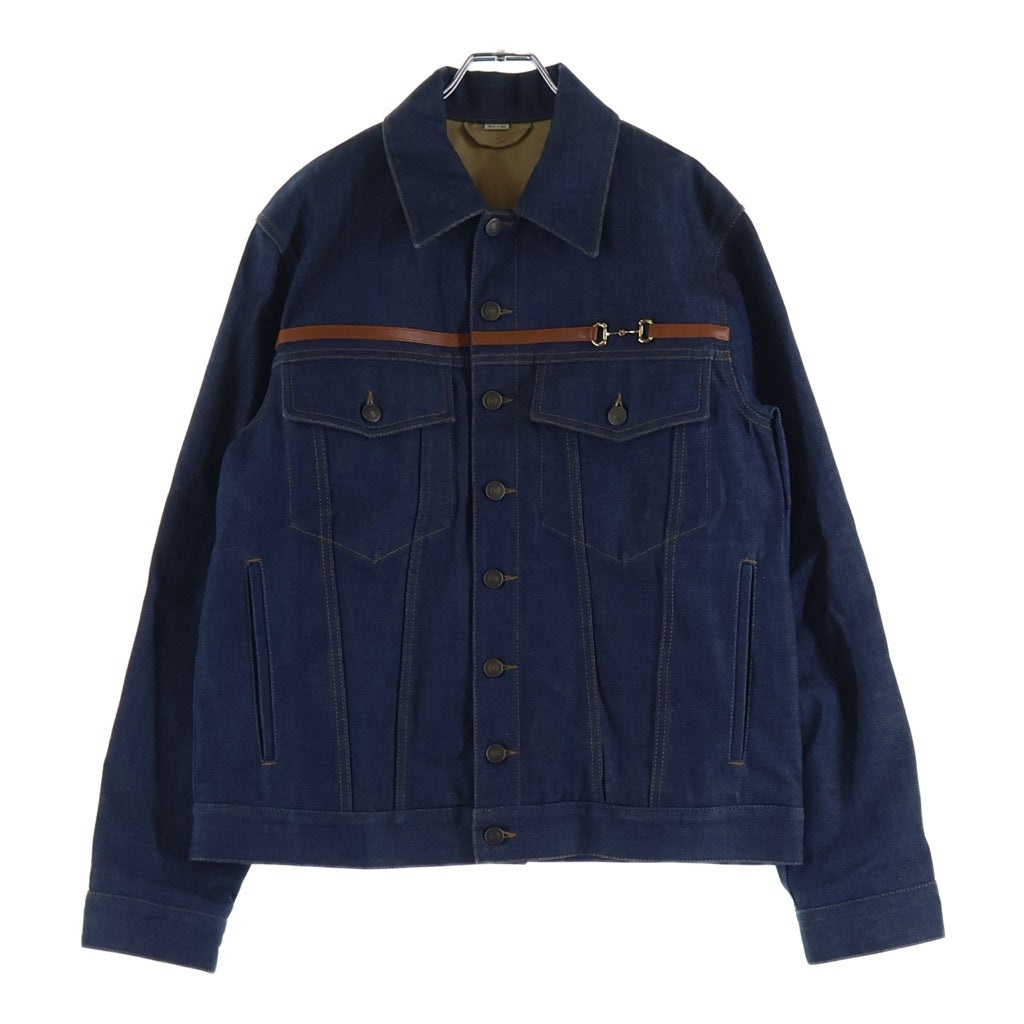 GUCCI(グッチ) ホースビット 裏地GGロゴ デニムトラッカージャケット Gジャン インディゴ 626524 XDBBX