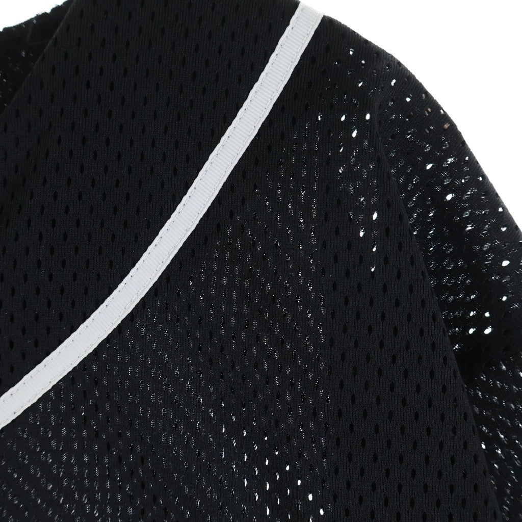 STUSSY(ステューシー) Baseball Shirt フロントロゴ ベースボール メッシュ ゲーム半袖シャツ ブラック 114763Z