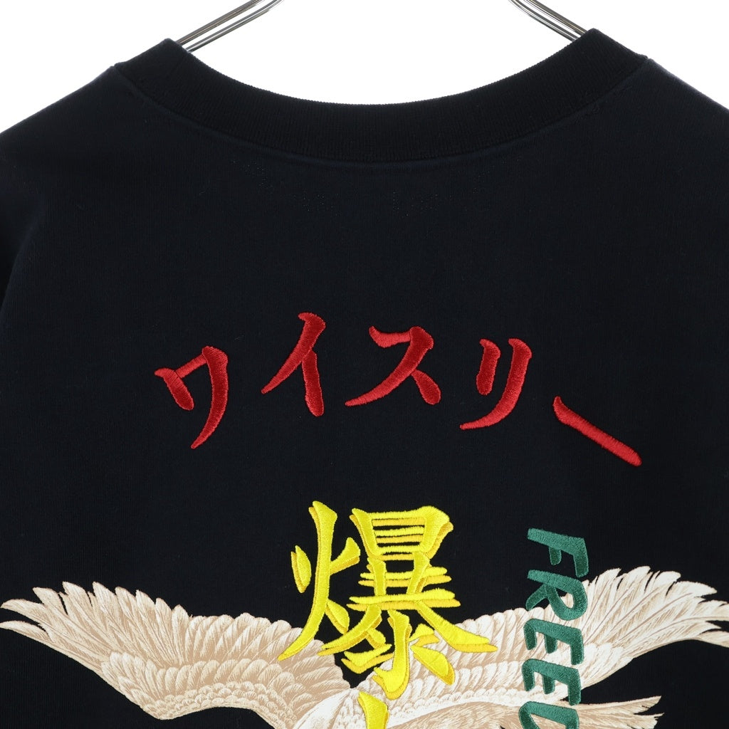 Y-3 ワイスリー 20SS U CRFT GRAPHIC CREW ユー・クラフト・グラフィッククルー バックロゴ刺繍 クルーネック スウェット トレーナー ブラック FS3398 Y-3(ワイスリー) 20SS U CRFT GRAPHIC CREW ユー・クラフト
