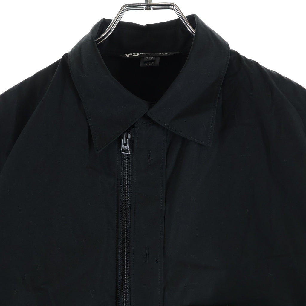 Y-3(ワイスリー) 20SS U CRFT GRAPHIC LONG SHIRT ユー・クラフト・グラフィック・ロングシャツ バックロゴ刺繍 長袖ロングシャツ コート ブラック FS3458