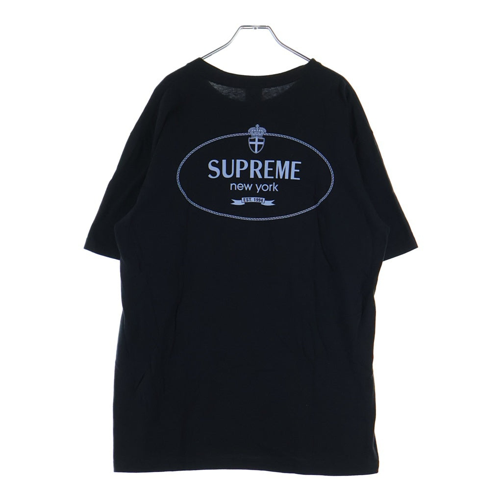 SUPREME(シュプリーム) 24AW Crest S/S Tee クレスト ロゴプリント クルーネック 半袖Tシャツ カットソー ブラック