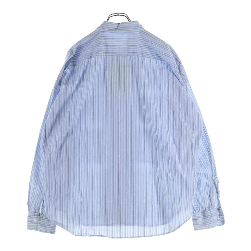 SSZ(エスエスズィー) Surf&Sk8 8Pocket Shirt サーフアンドスケート 8ポケット ストライプ 長袖シャツ ブルー 11-11-4889-139