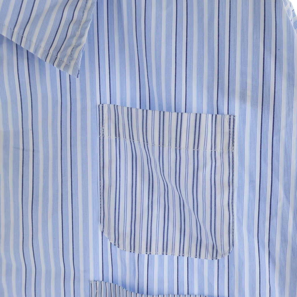 SSZ(エスエスズィー) Surf&Sk8 8Pocket Shirt サーフアンドスケート 8ポケット ストライプ 長袖シャツ ブルー 11-11-4889-139