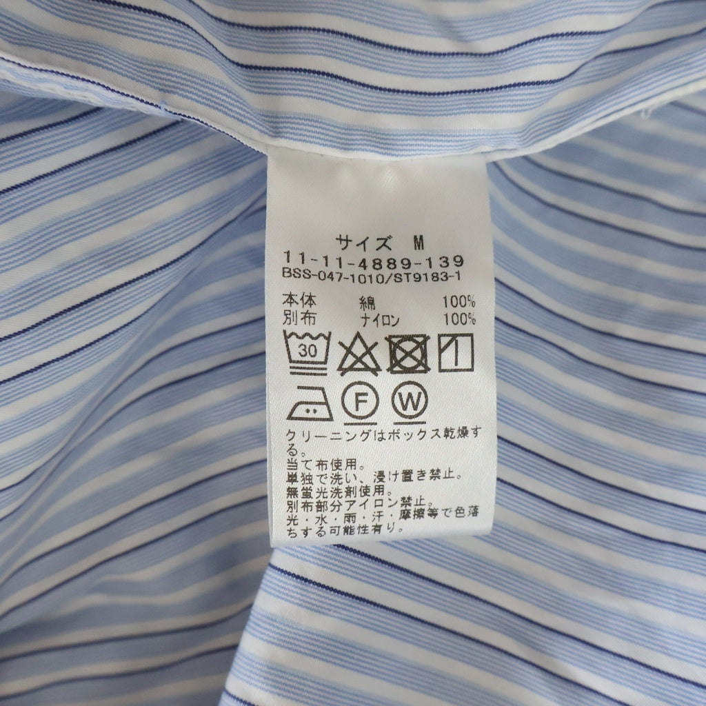 SSZ(エスエスズィー) Surf&Sk8 8Pocket Shirt サーフアンドスケート 8ポケット ストライプ 長袖シャツ ブルー 11-11-4889-139