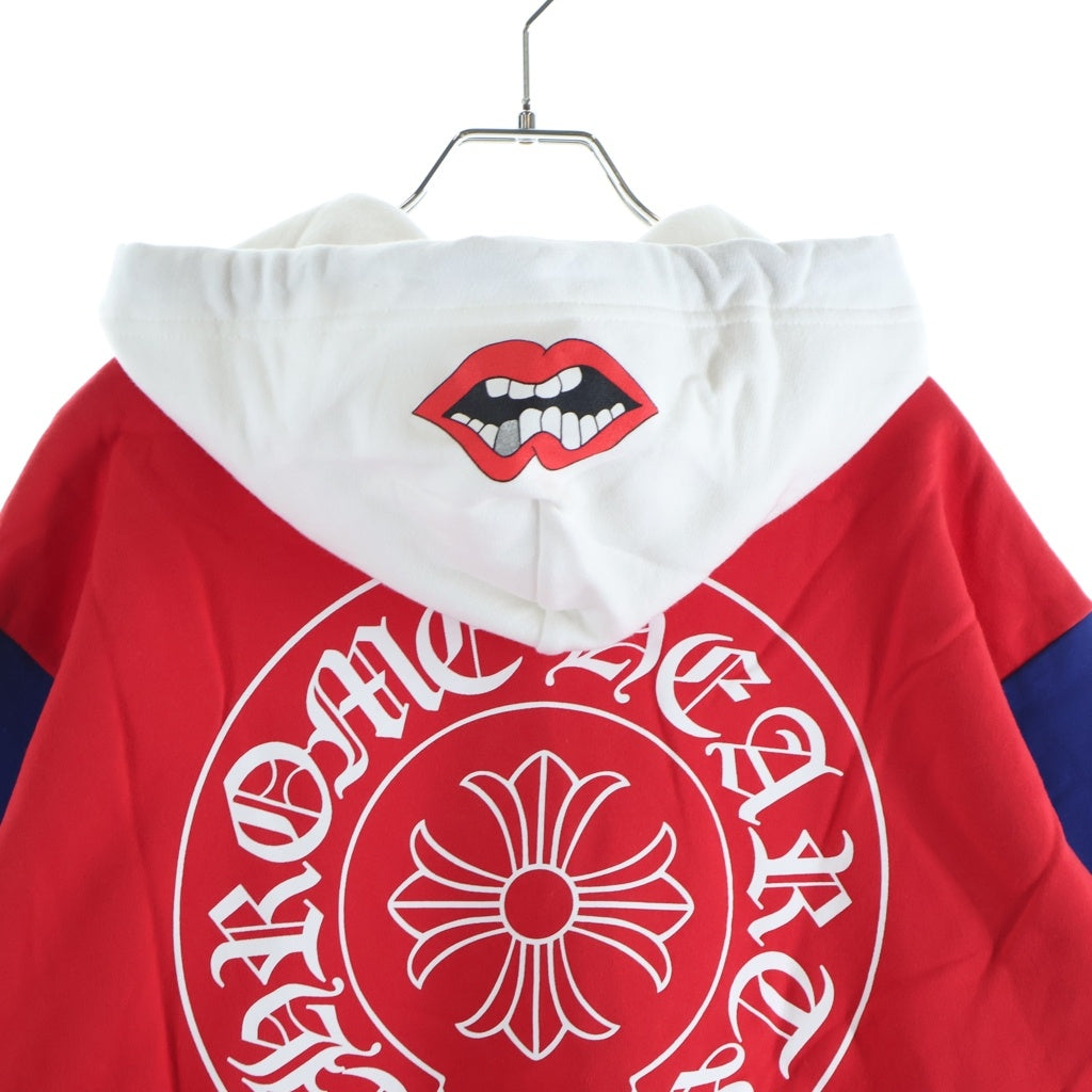 CHROME HEARTS(クロムハーツ) ×MATTY BOY PPO HD CHOMPER PLVR MATTY BOY トリコロールチョンパープルオーバーパーカー レッド/ブルー