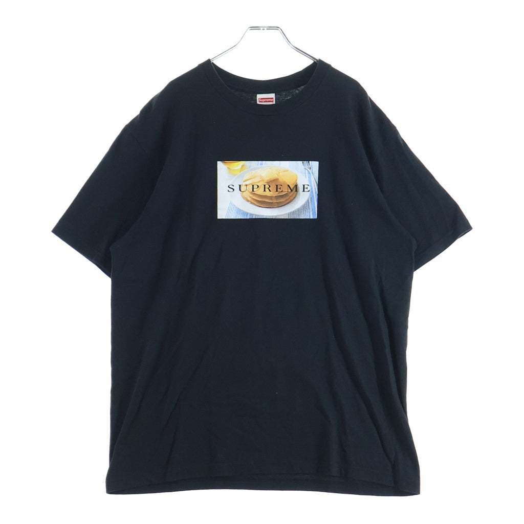 SUPREME(シュプリーム) 25SS Pancakes Tee フロントパンケーキプリント 半袖Tシャツ カットソー ブラック
