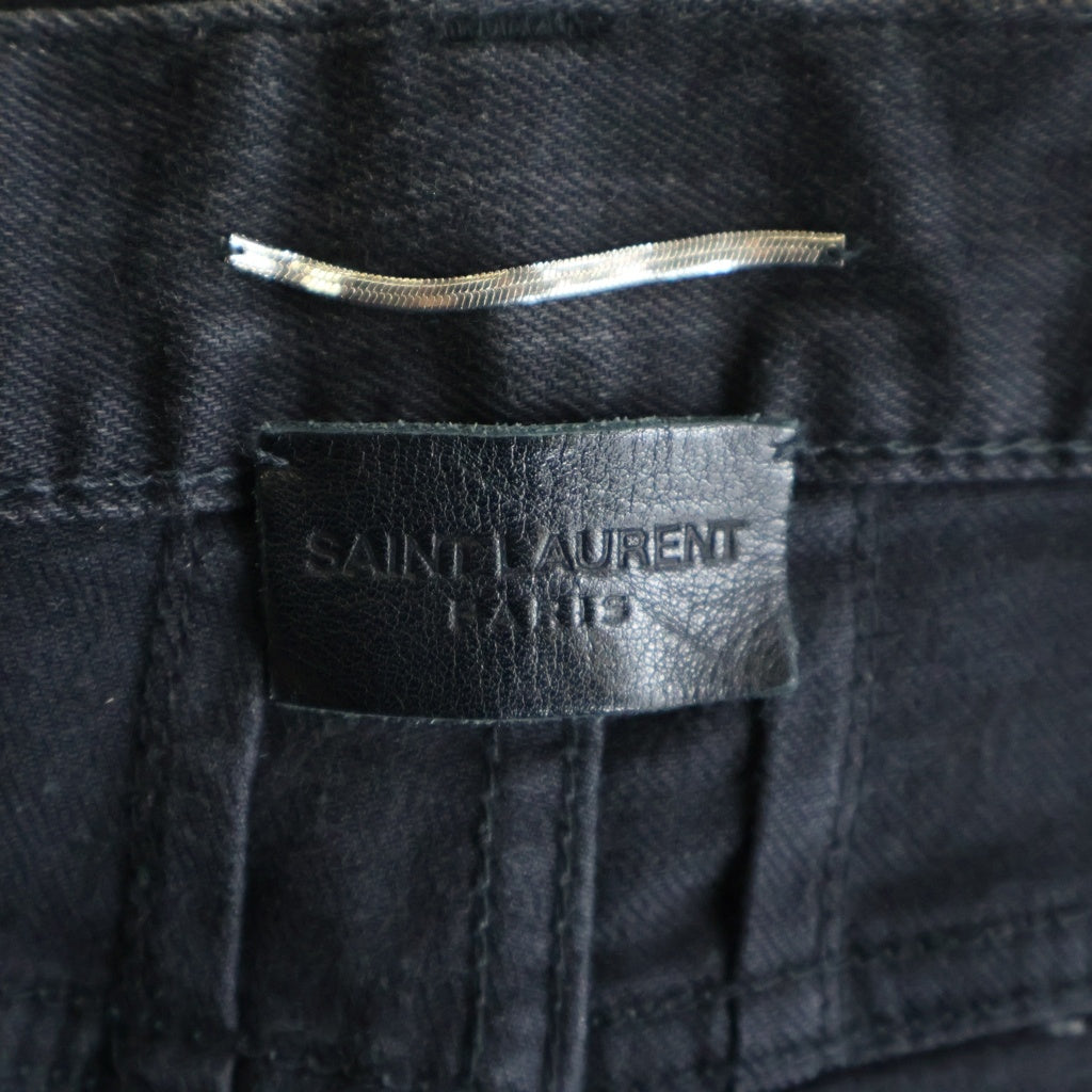 SAINT LAURENT PARIS(サンローランパリ) ジッパーフライ スリムストレート デニムパンツ スキニー ブラック 315401 YUD59