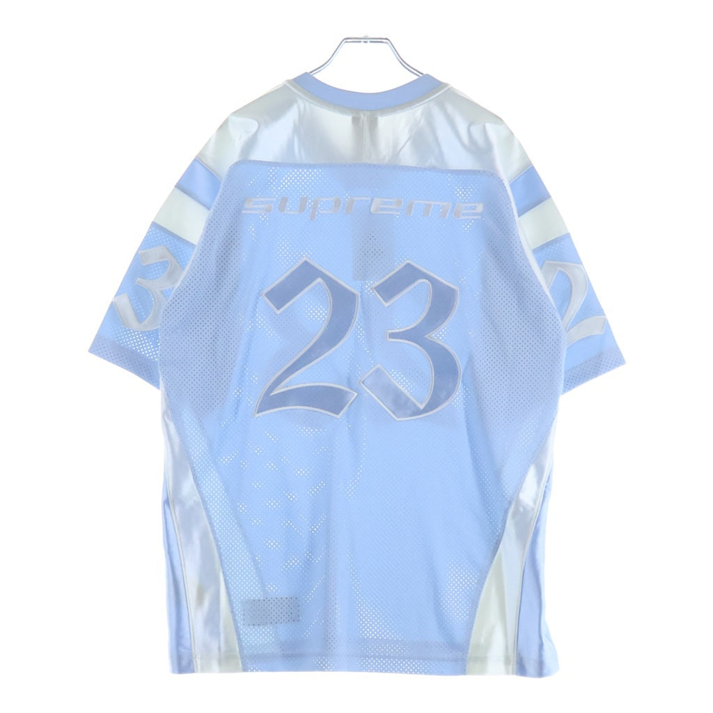 SUPREME(シュプリーム) 26SS ×Jordan Warm Up Jersey ジョーダン ウォームアップジャージ 両面刺繍 メッシュ 半袖Tシャツ カットソー ライトブルー