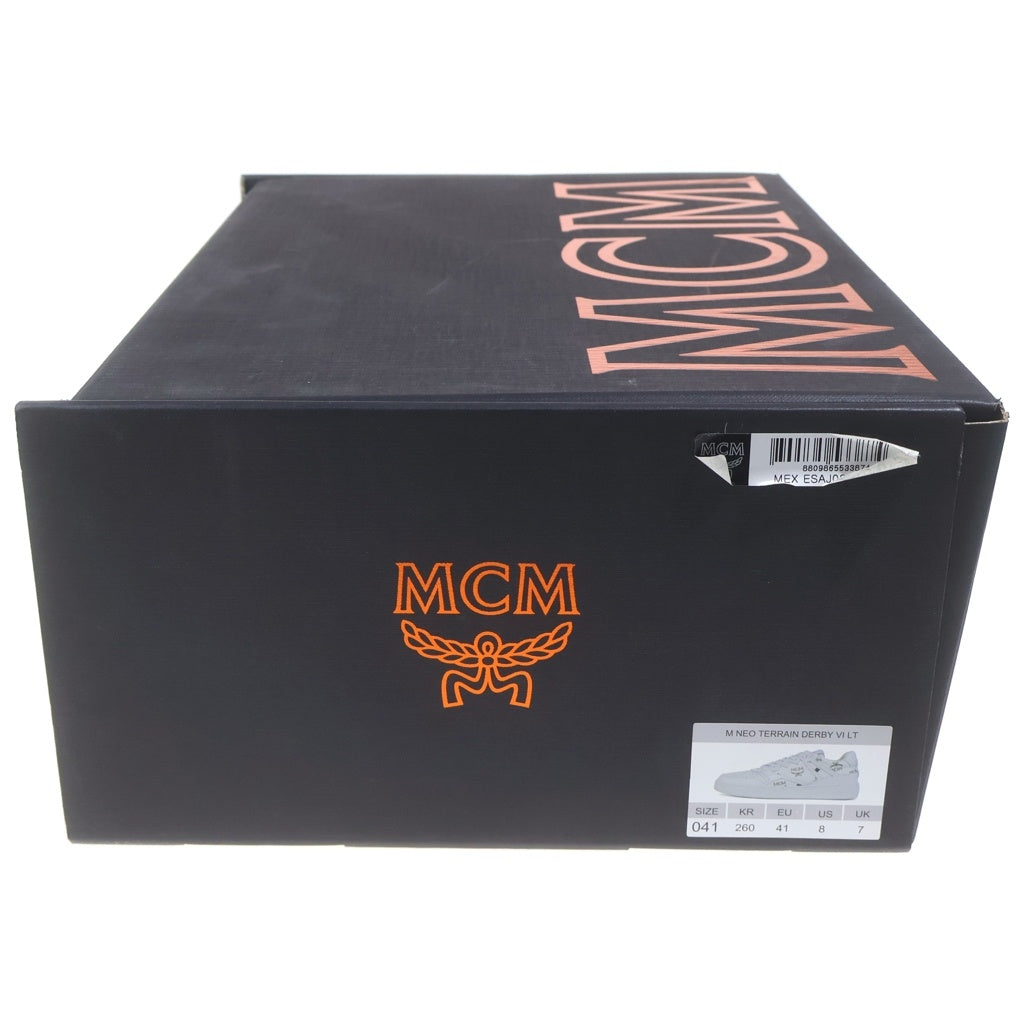 MCM(エム シー エム) Neo Terrain Sneakers ネオテレイン ロゴプリント ローカットスニーカー ホワイト
