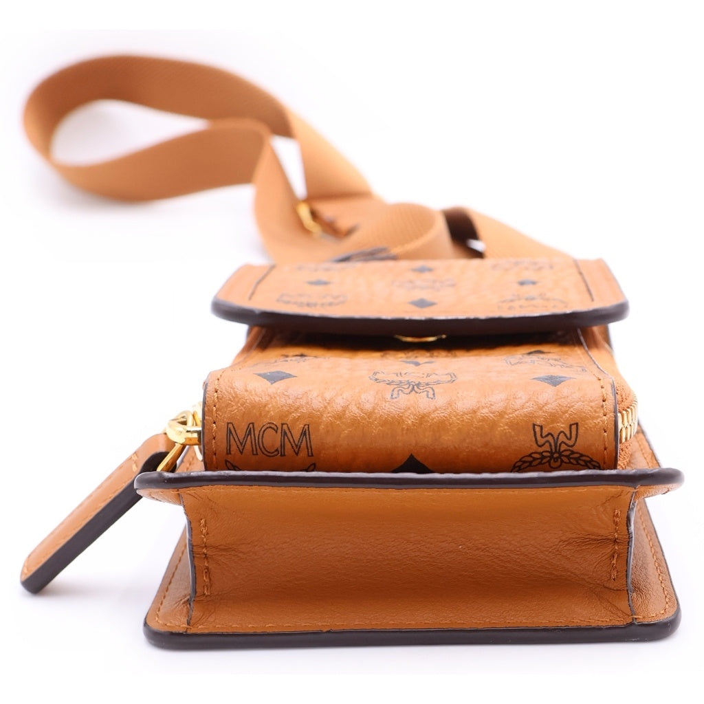MCM(エム シー エム) Aren Vietos Phone Pouch アーレンヴィエトス フォンポーチ ショルダーバッグ ブラウン レディース