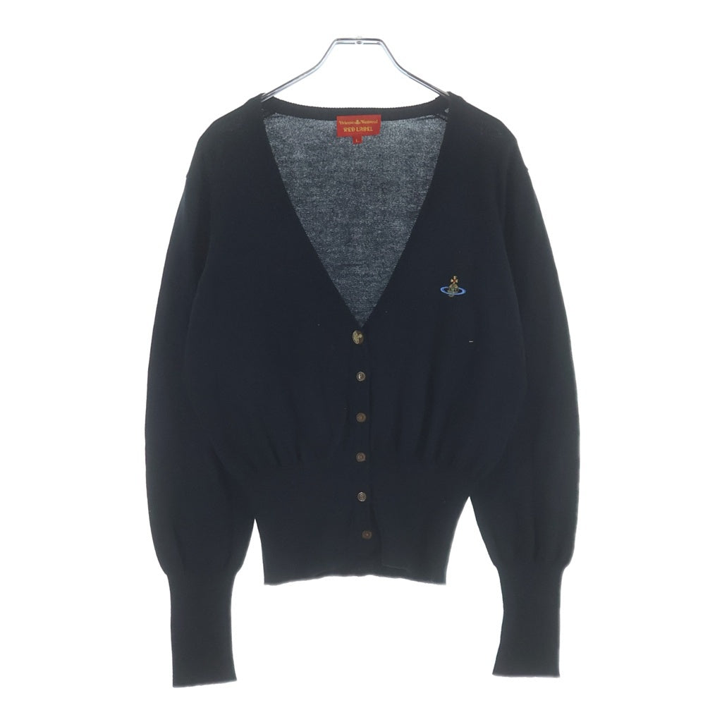 Vivienne Westwood Red Label(ヴィヴィアンウエストウッドレッドレーベル) オーブ刺繍ニットカーディガン ブラック レディース