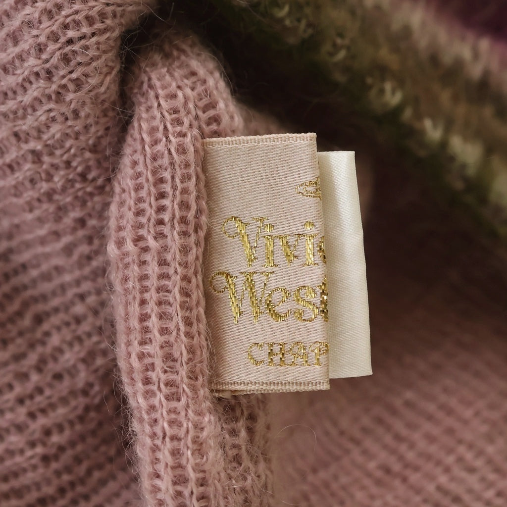Vivienne Westwood(ヴィヴィアンウエストウッド) Pink Knitted Earmuff Hat フリンジ イヤーマフ ニット帽 マルチ