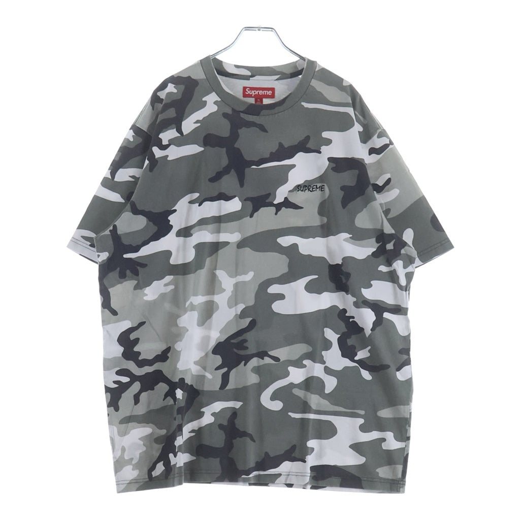 SUPREME(シュプリーム) 25AW Washed S/S Top カモ総柄 ウォッシュド 半袖Tシャツ カットソー グレー