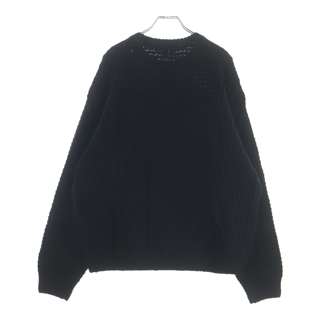 SUPREME(シュプリーム) 25AW Washed Small Box Logo Waffle Sweater ウォッシュドスモールボックスロゴ ワッフルセーター ブラック