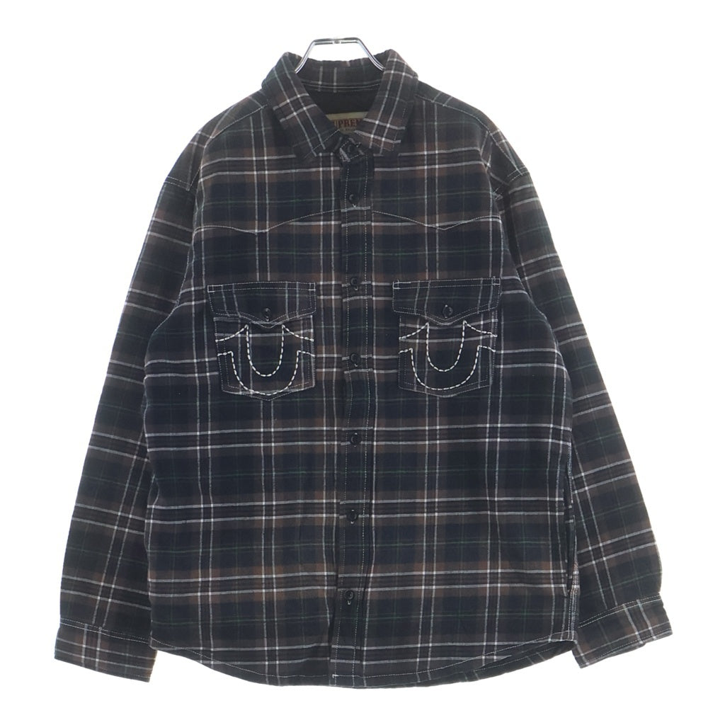 SUPREME(シュプリーム) 25AW ×True Religion Quilted Lined Plaid Flannel Shirt トゥルーレリジョン キルテッド ラインド プレイド フランネルシャツ チェック総柄 長袖シャツ