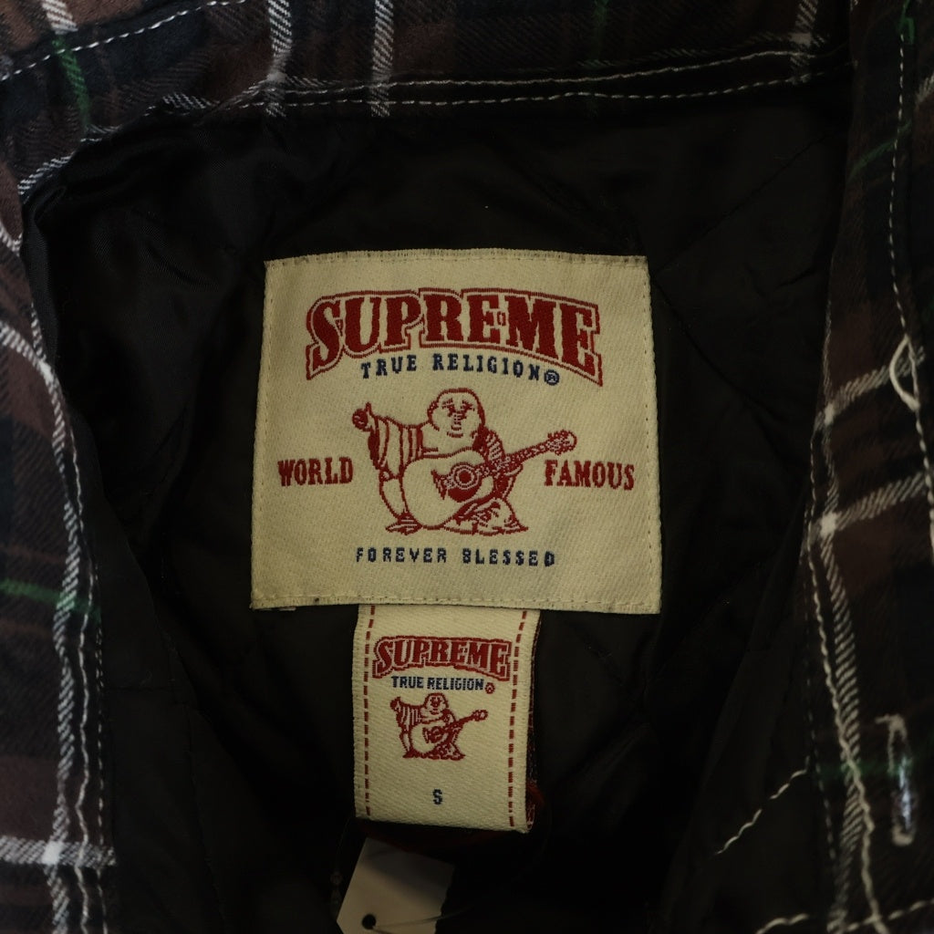 SUPREME(シュプリーム) 25AW ×True Religion Quilted Lined Plaid Flannel Shirt トゥルーレリジョン キルテッド ラインド プレイド フランネルシャツ チェック総柄 長袖シャツ