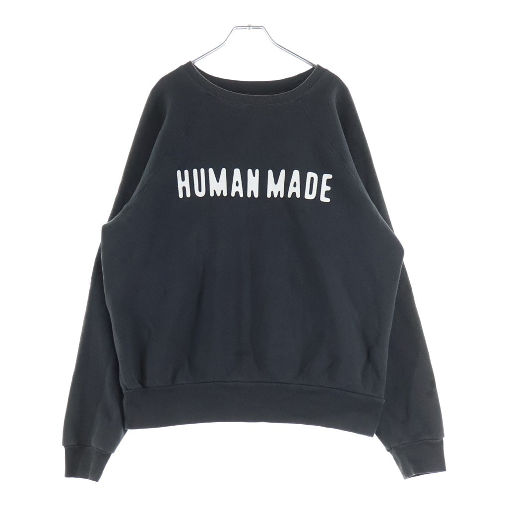 HUMAN MADE(ヒューマンメイド) 24AW Classic Crewneck クラシック ロゴプリント クルーネック スウェットトレーナー ブラック HM28CS045