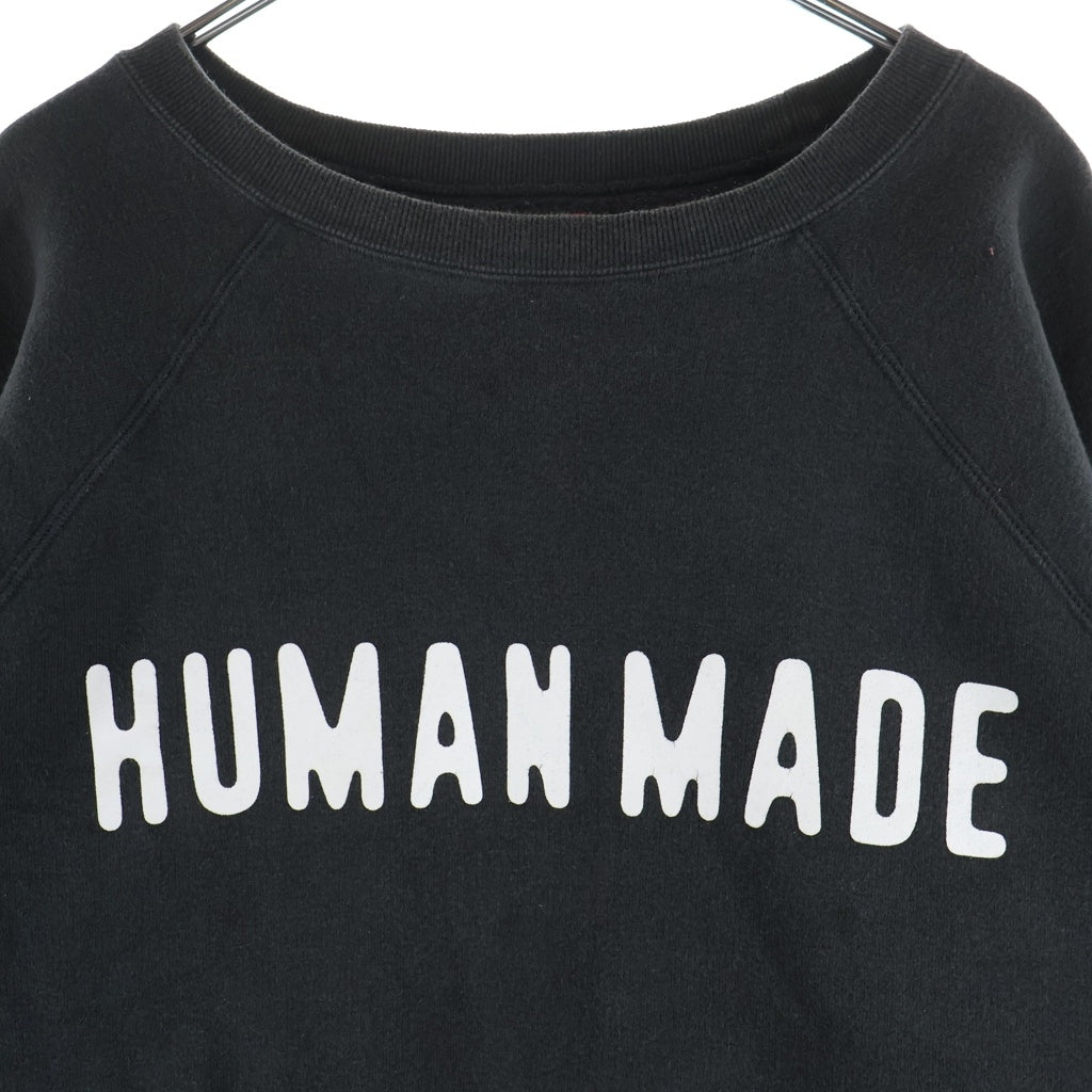 HUMAN MADE(ヒューマンメイド) 24AW Classic Crewneck クラシック ロゴプリント クルーネック スウェットトレーナー ブラック HM28CS045