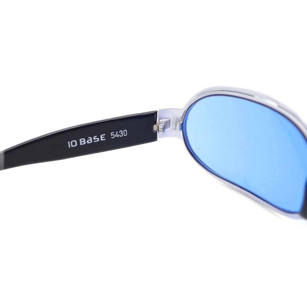 NO BRAND(ノーブランド) GLOBAL EYEWARE(グローバルアイウェア) 5430 メタルフレーム サングラス 眼鏡 アイウェア シルバー/ブルー