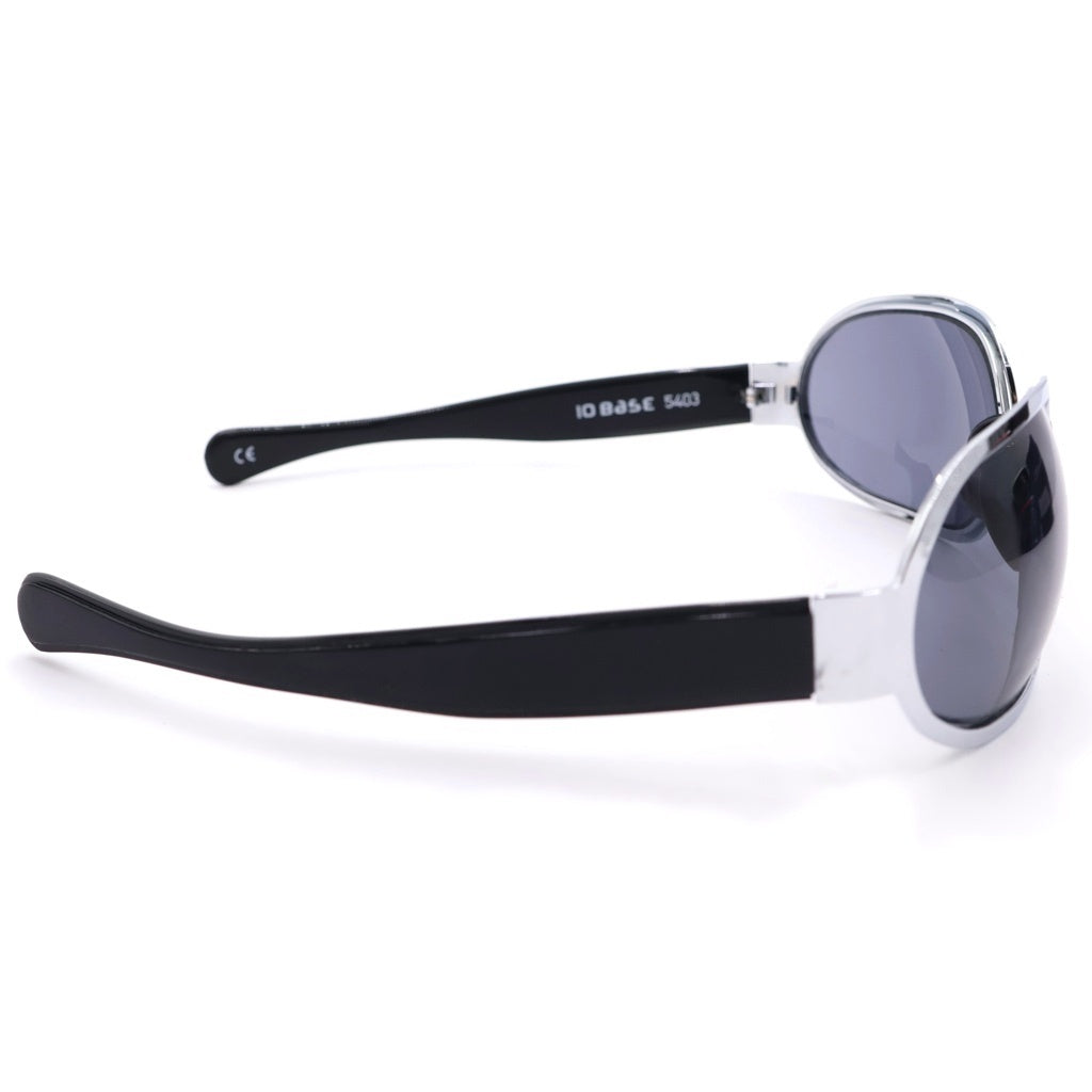 NO BRAND(ノーブランド) GLOBAL EYEWARE(グローバルアイウェア) 5430 メタルフレーム サングラス 眼鏡 アイウェア シルバー/ブラック
