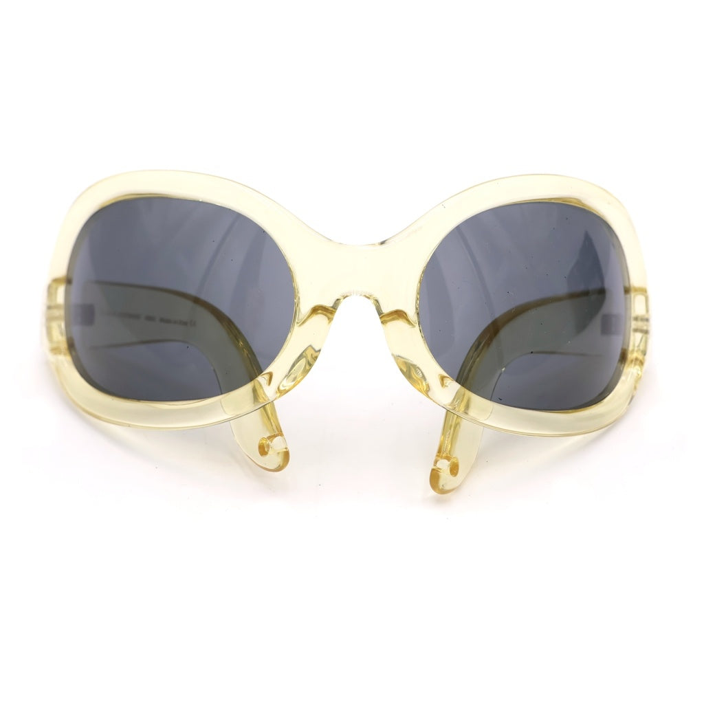 NO BRAND(ノーブランド) GLOBAL EYEWARE(グローバルアイウェア) 4903 クリアフレーム サングラス 眼鏡 アイウェア イエロー