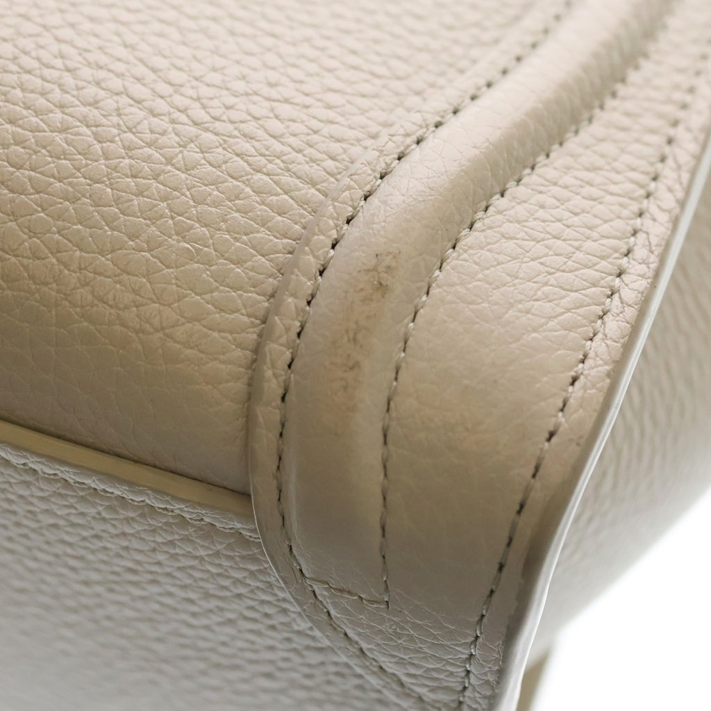 CELINE(セリーヌ) Luggage Nano ラゲージナノ レザー 2WAY ハンドバッグ ショルダーバッグ ベージュ レディース