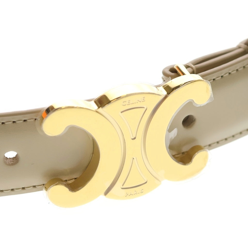 CELINE(セリーヌ) Medium Triomphe Belt ミディアムトリオンフ レザー ベルト ベージュ