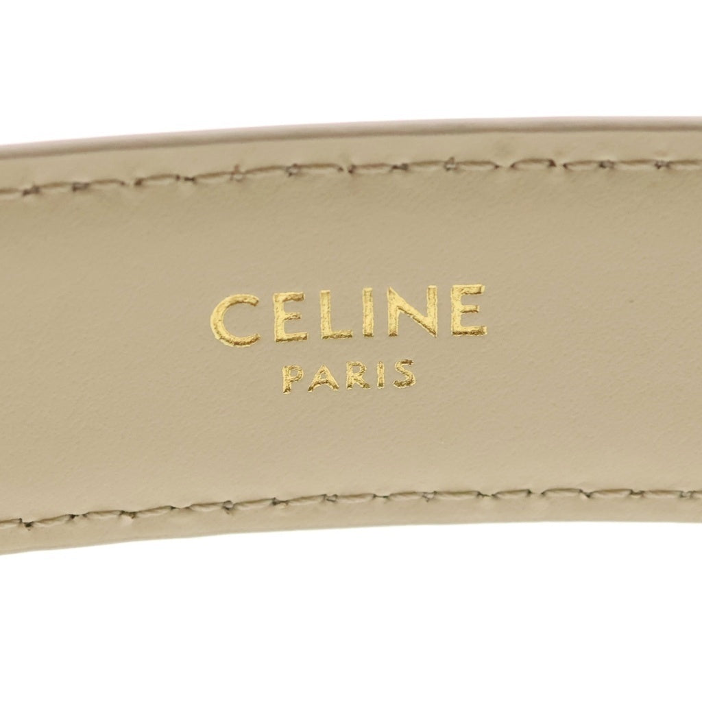 CELINE(セリーヌ) Medium Triomphe Belt ミディアムトリオンフ レザー ベルト ベージュ