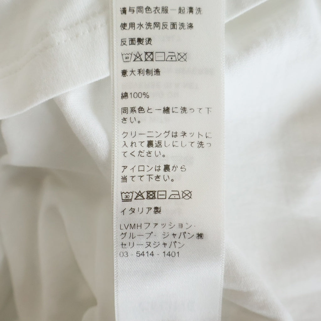 CELINE(セリーヌ) EMBROIDERED T-SHIRT フロントロゴ刺繍 コットン 半袖Tシャツ カットソー ホワイト 2X351671Q レディース