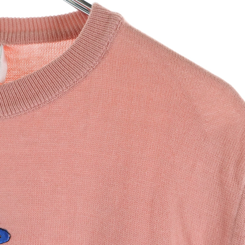 Vivienne Westwood(ヴィヴィアンウエストウッド) GOLD LABEL フロントオーブ刺繍 ニット 半袖Tシャツ カットソー ピンク レディース
