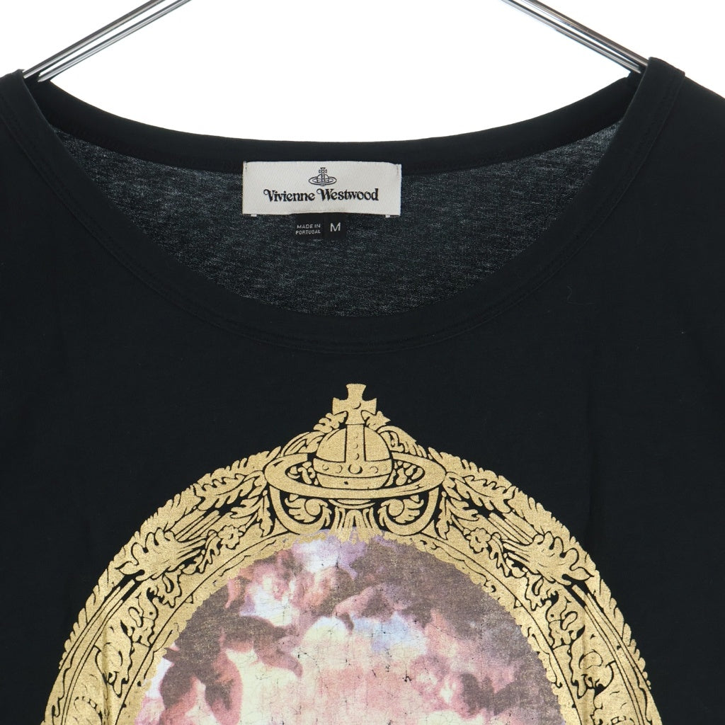 Vivienne Westwood(ヴィヴィアンウエストウッド) プッティ フロントプリント 半袖Tシャツ カットソー ブラック 1001 12-01-392004 レディース