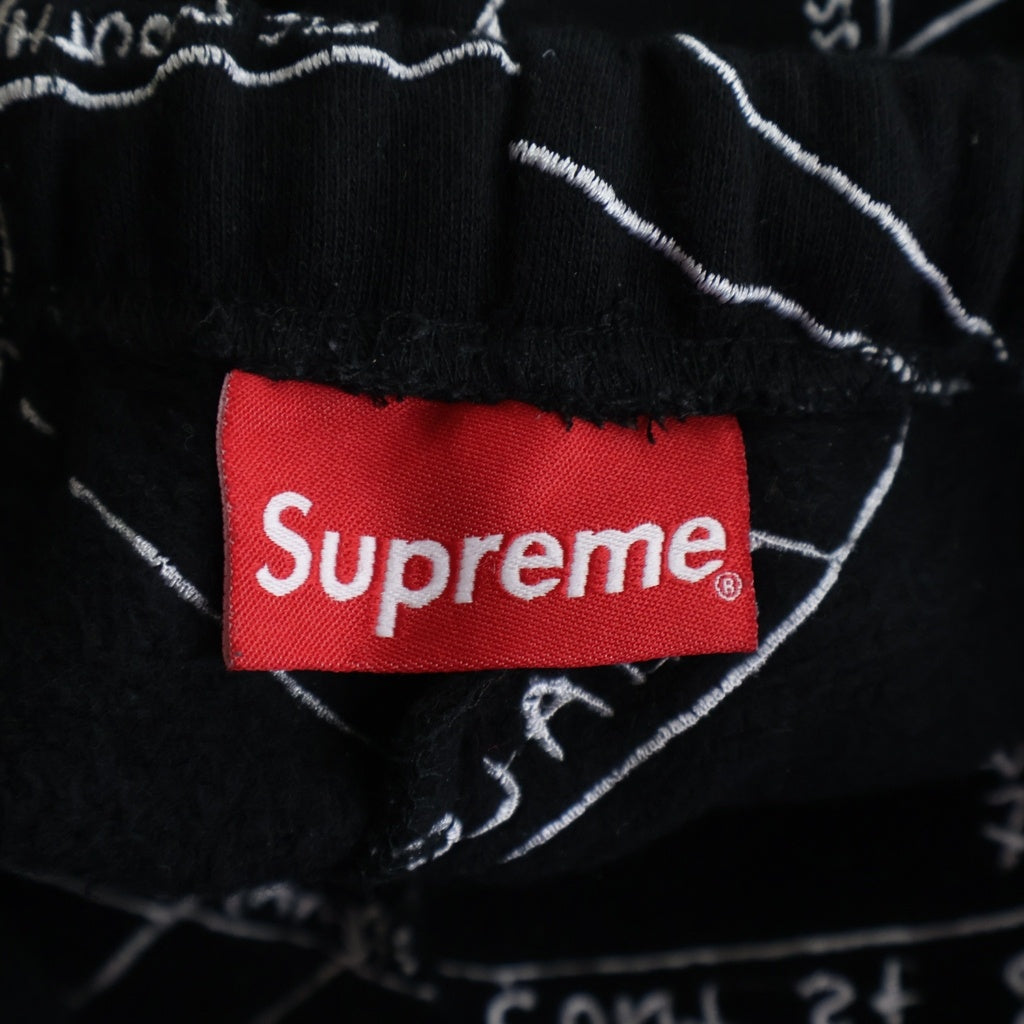 SUPREME(シュプリーム) 19SS × Gonz Embroidered Map Sweatshort マークゴンザレス エンブロイダード マップ 地図柄 スウェットショーツ ハーフパンツ ブラック