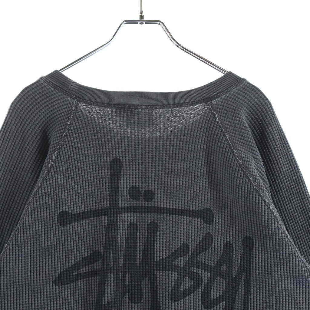 STUSSY(ステューシー) BASIC THERMAL L/S ベーシック ワッフル サーマル 長袖Tシャツ グレー