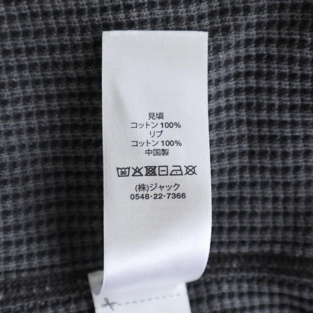 STUSSY(ステューシー) BASIC THERMAL L/S ベーシック ワッフル サーマル 長袖Tシャツ グレー