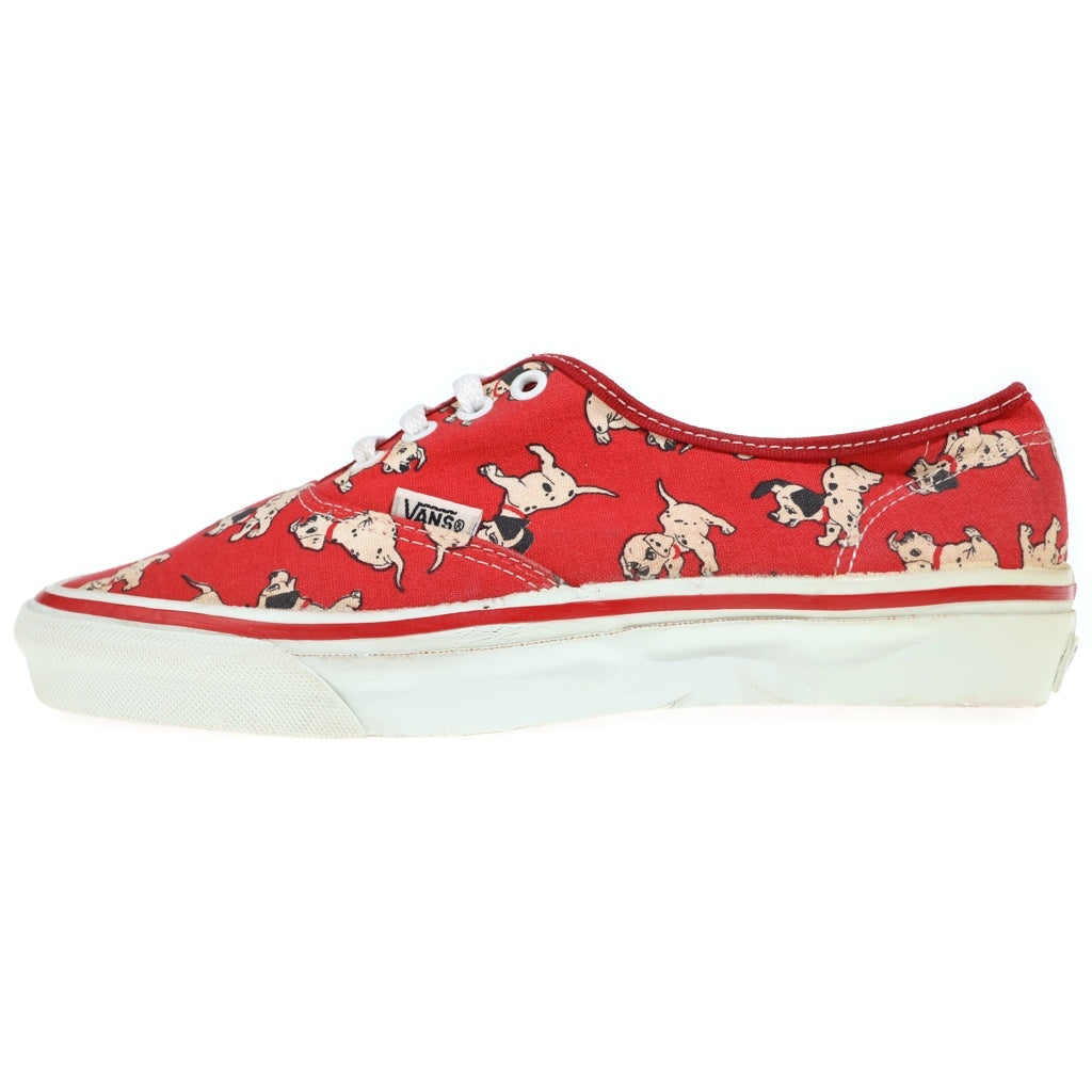 VANS(ヴァンズ) 90s × Disney WMS Authentic ディズニー 101匹わんちゃん USA製 ウィメンズ オーセンティック ローカットスニーカー レッド
