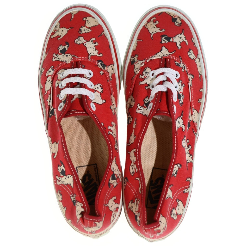 VANS(ヴァンズ) 90s × Disney WMS Authentic ディズニー 101匹わんちゃん USA製 ウィメンズ オーセンティック ローカットスニーカー レッド