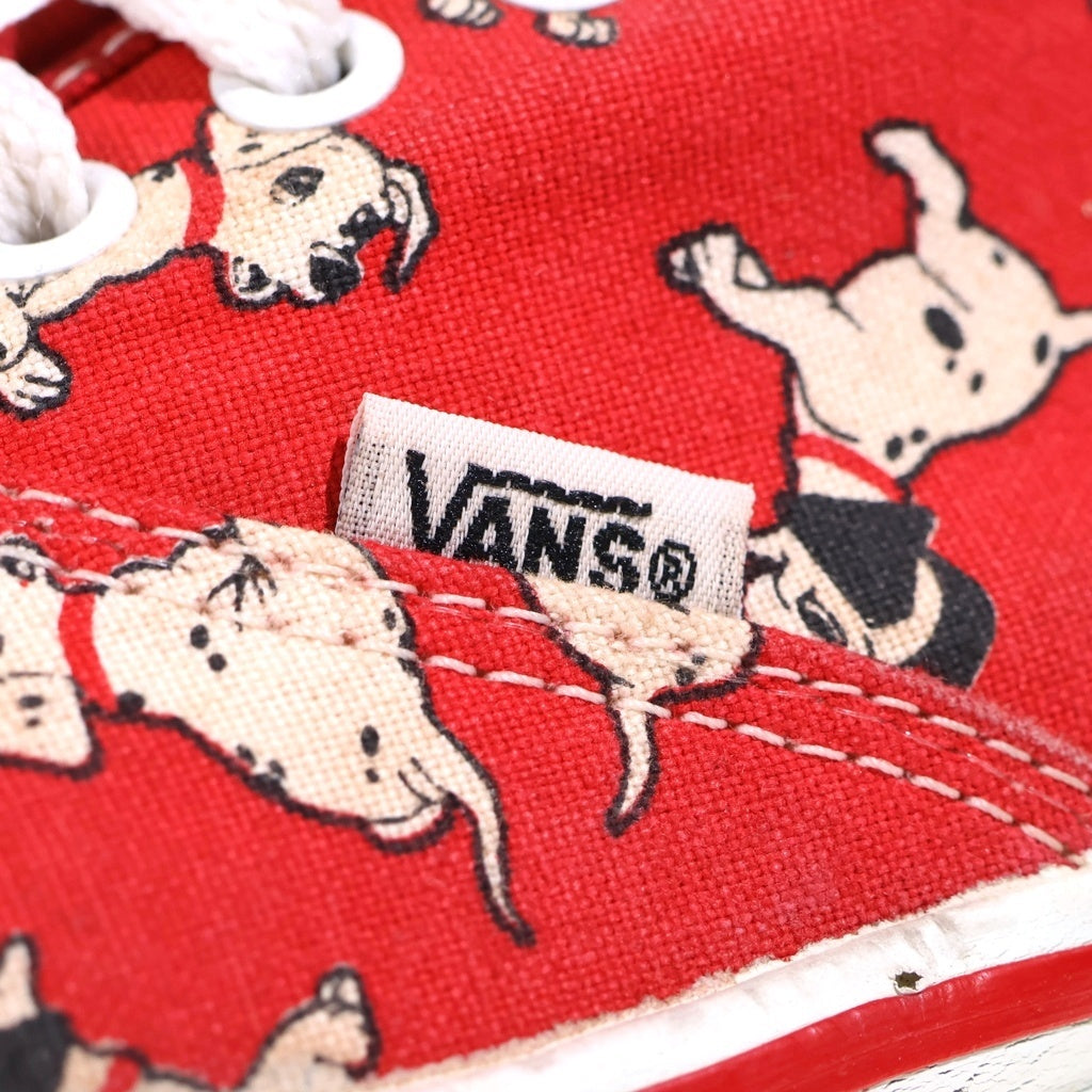 VANS(ヴァンズ) 90s × Disney WMS Authentic ディズニー 101匹わんちゃん USA製 ウィメンズ オーセンティック ローカットスニーカー レッド