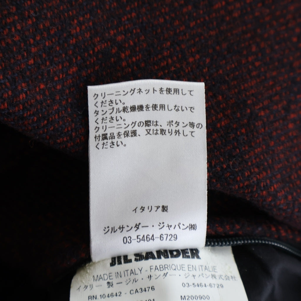 JIL SANDER(ジルサンダー) 比翼ボタン ショートウールコート レッド 420401 M20090082