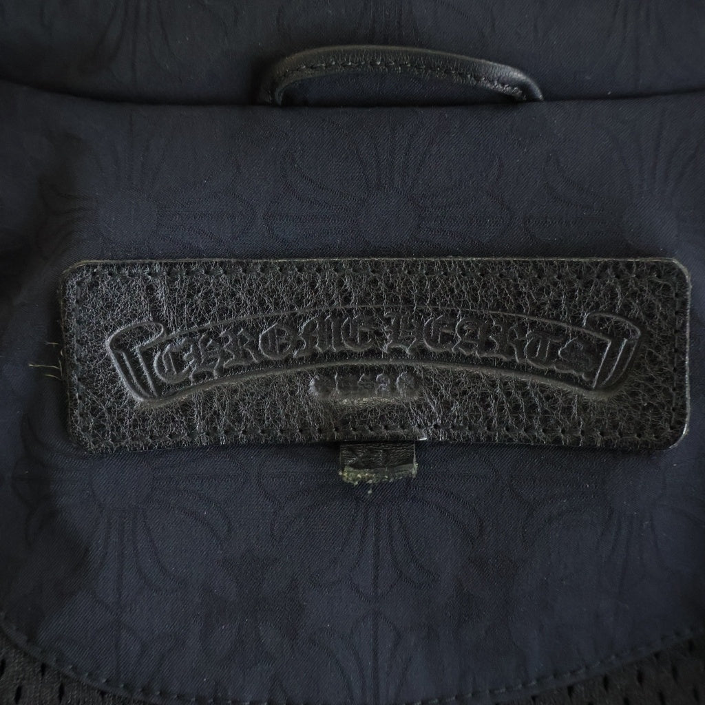 CHROME HEARTS(クロムハーツ) RIGGINS FBRC ENGLISH PRINT NYLON COACH JACKET CH総柄 オールドイングリッシュプリント ナイロンコーチジャケット ブラック