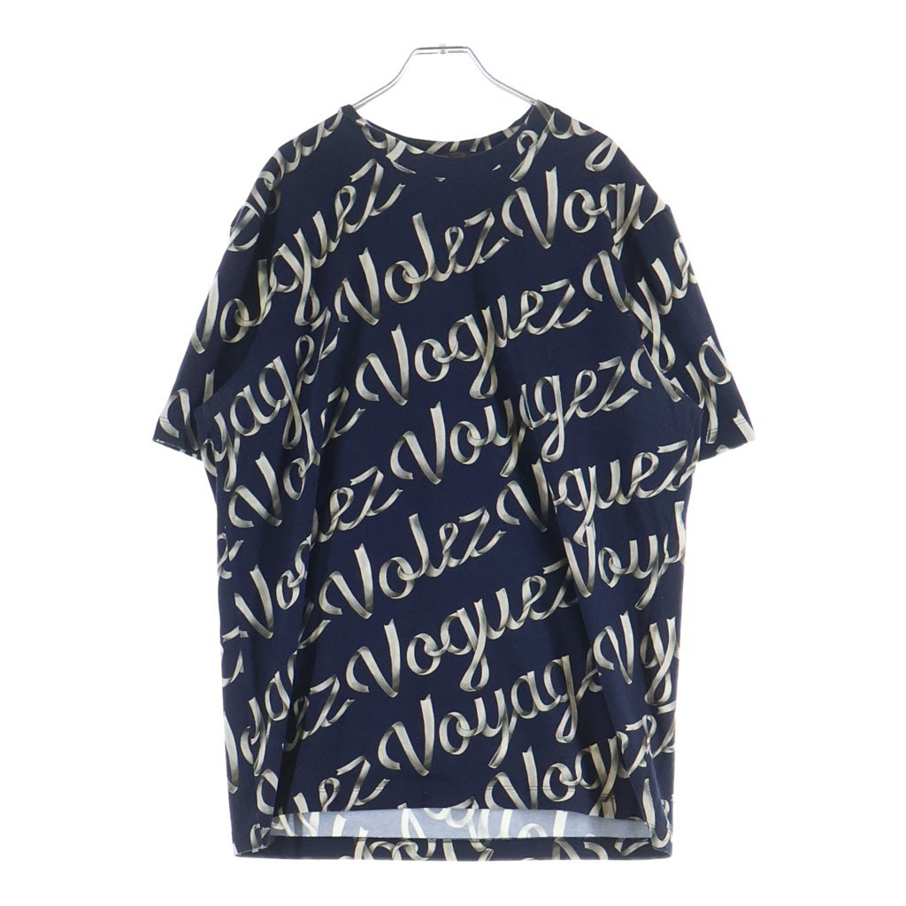 LOUIS VUITTON(ルイヴィトン) Voguez Volez Voyagez エトールリボン総柄 半袖Tシャツ カットソー ネイビー HAY92W