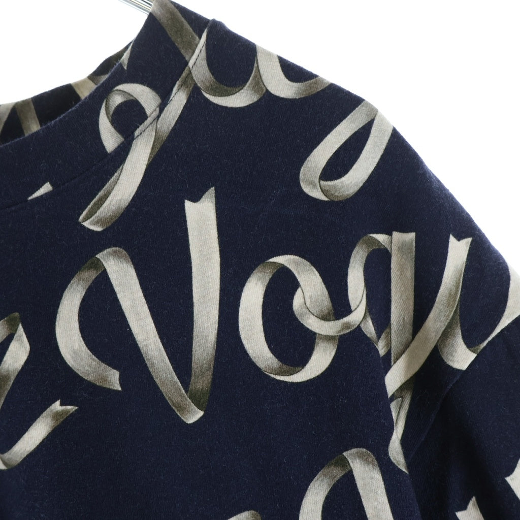 LOUIS VUITTON(ルイヴィトン) Voguez Volez Voyagez エトールリボン総柄 半袖Tシャツ カットソー ネイビー HAY92W