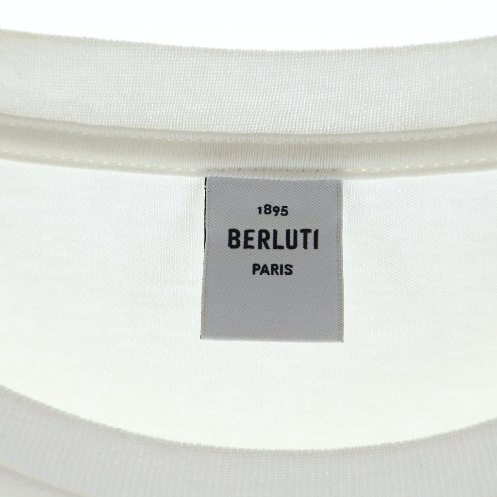 Berluti(ベルルッティ) フロントロゴプリント 半袖Tシャツ カットソー ホワイト R18JRS50JAEK