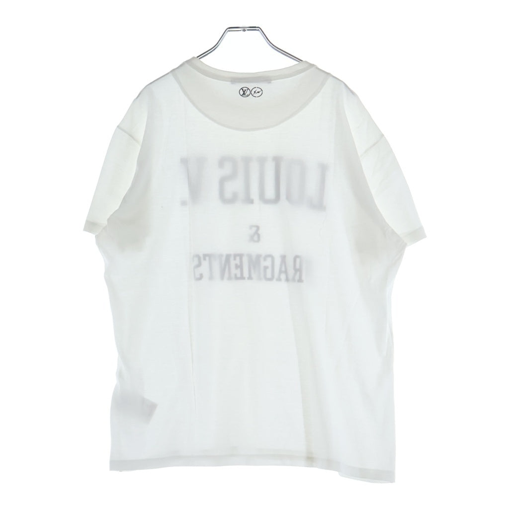 LOUIS VUITTON(ルイヴィトン) ×FRAGMENT DESIGN フロントロゴプリント 半袖Tシャツ カットソー ホワイト RM172M